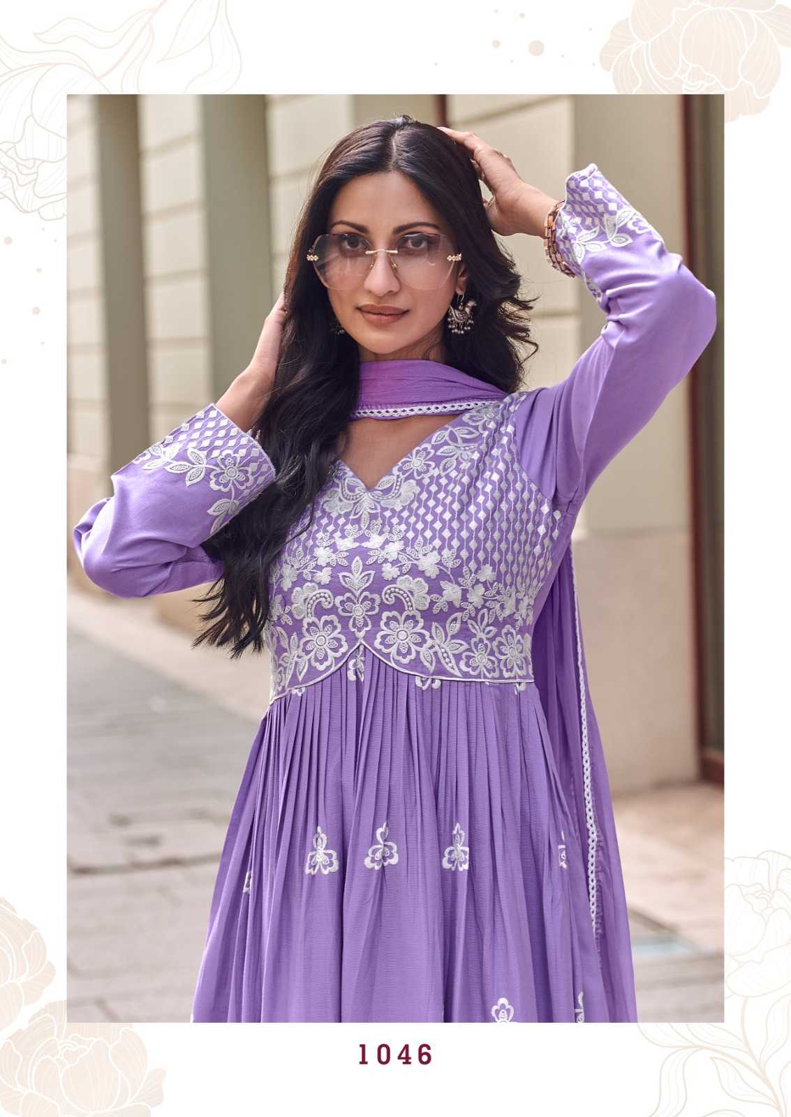 Rayon  Embroidery Anarkali Suit